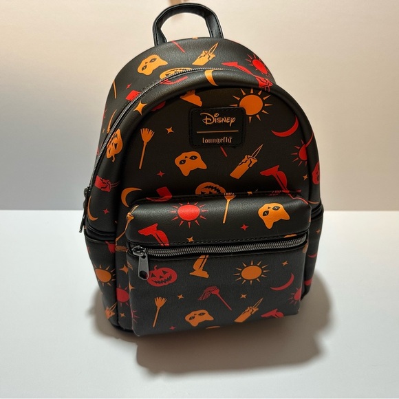 Loungefly Disney Hocus Pocus Icons AOP Mini Backpack Bag Halloween Fall NWT - Picture 1 of 7